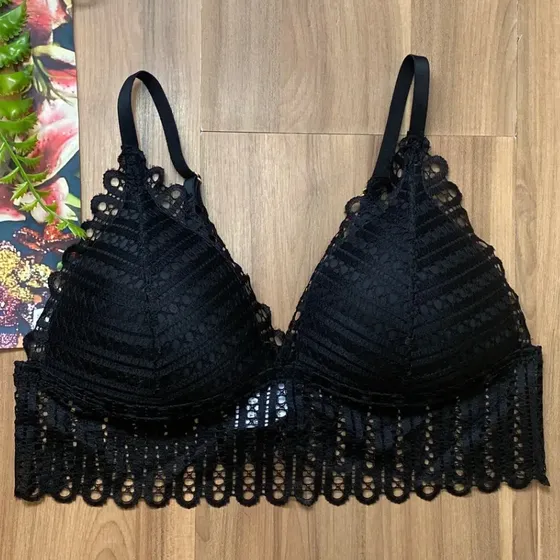Cropped Feminino Melin Moda Top De Renda Com Bojo Fashion