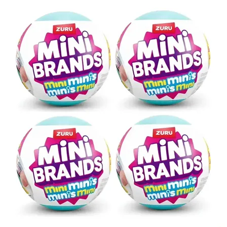 4 Peças De Brinquedo Mini Geladeiras Food Surprise Balls Zur
