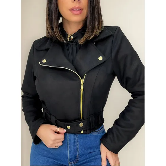 Casaco Suede Feminino Jaqueta De Inverno