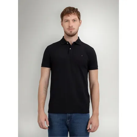 Camiseta Polo Aramis Masculina Basic Piquet Preta