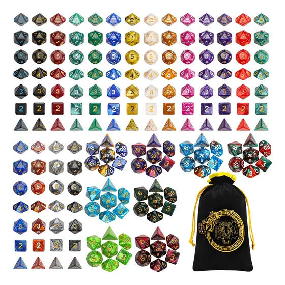 Role Playing Dice For Dnd, 182 Unidades De Dados De Acrílico