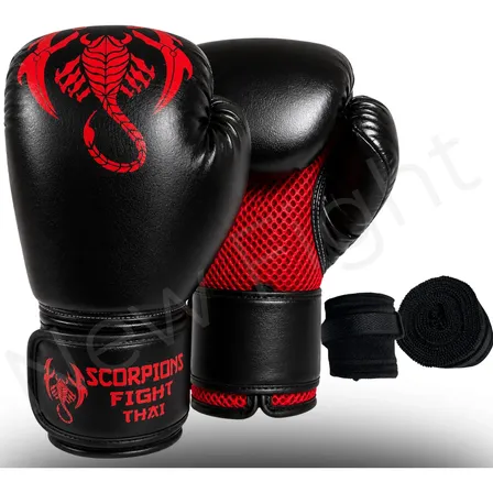 Kit Luva De Boxe Muay Thai Kickboxing + Bandagem