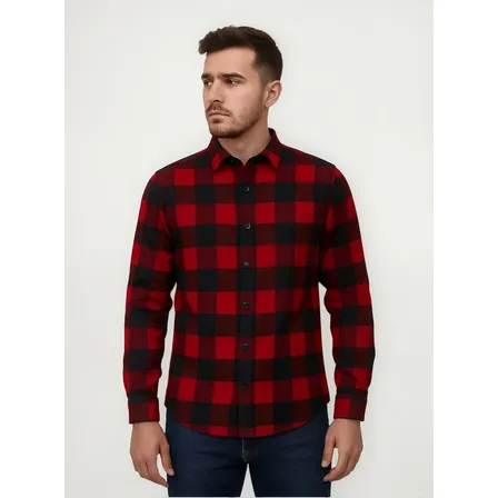 Camisa Xadrez Masculina Flanelada Blusa De Manga Longa