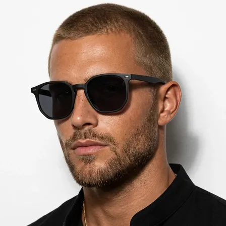 Óculos De Sol Hexagonal Unissex Premium Com Proteção Uv400
