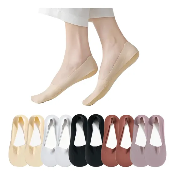 10 Pares De Meias Invisíveis Femininas, Meias De Seda