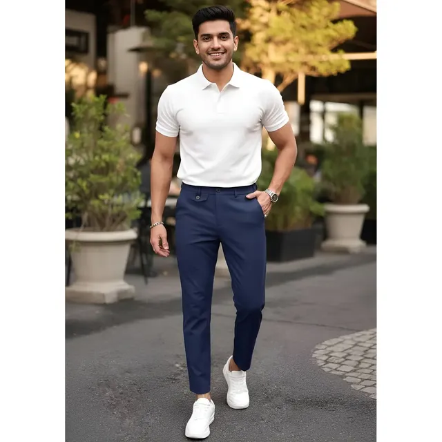 Calça Masculina Alfaiataria Italiana Moderna Social Aba