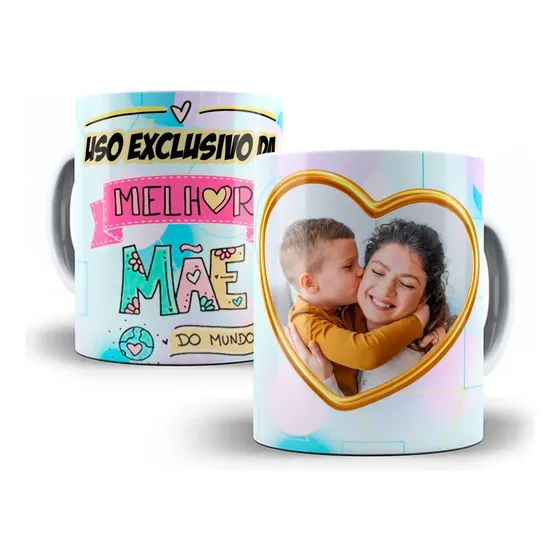 Caneca Dia Das Mães Xícara Cerâmica Mãe C/ Foto