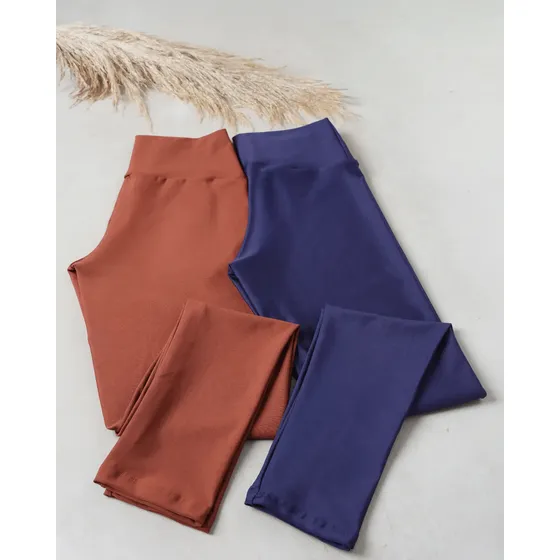 Kit 2 Legging Grossa Feminina Cintura Alta Fitness Academia