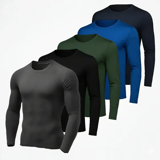 Kit 5 Blusa Camisa Proteção Uv50+ Adulto Conforto E Leve