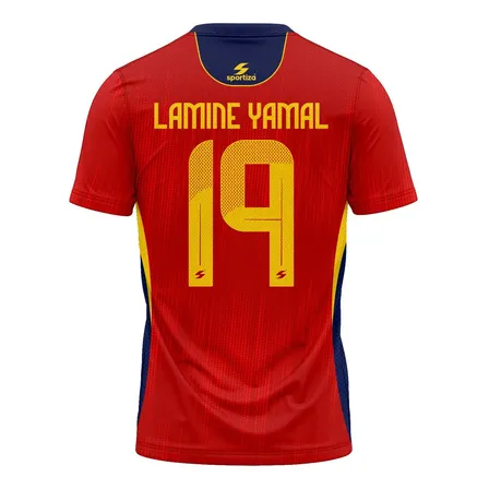 Camisa Infantil Time De Futebol Espanha Lamine