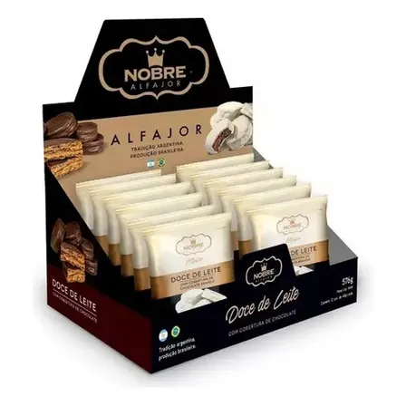 Alfajor Nobre Caixa C/12 Branco E Preto