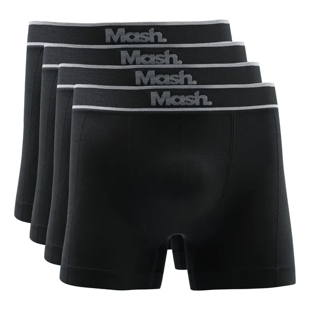Kit 4 Cuecas Masculina Boxer Poliamida Toque Gelado Box Mash