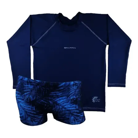 Conjunto Camiseta Sunga Infantil Proteção Uv Grappin