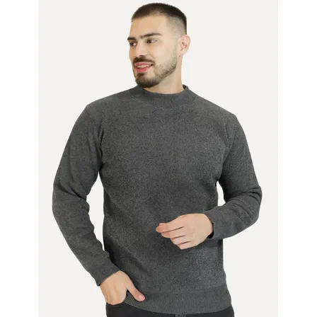 Suéter Dixen Masculino Slim Gola Média Grafite Mescla