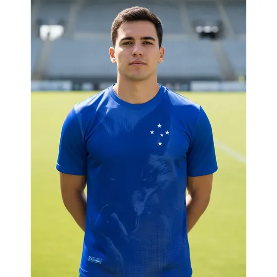 Camisa Cruzeiro Masculina Raposão Azul Oficial Licenciada