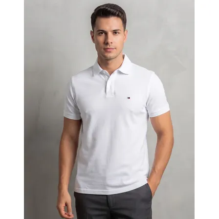 Camisa Polo Branca Tommy Hifilger Masculina