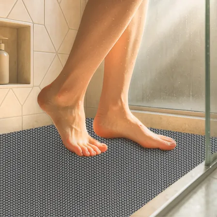 Tapete Emborrachado Antiderrapante Para Banheiro Box Piscina