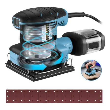 Lixadeira Profissional Orbital Dobevi 450w Azul Com De Lixa