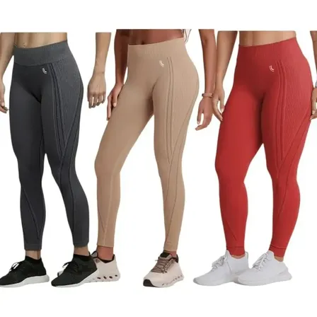 Kit 3 Calças Legging Max Lupo Sport Sustentação Academia