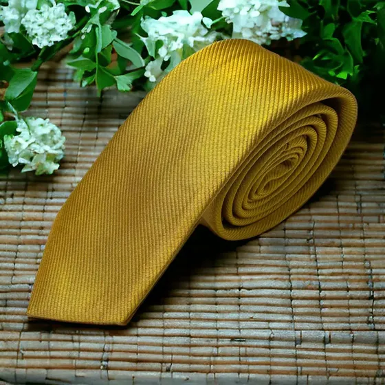G506 Gravata Masculino Slim Sarja Importado