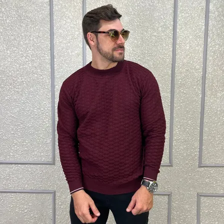 Suéter Masculino Blusa De Frio Tricô Lã Social Casual Liso