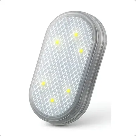 Kit 2 Lâmpada Led Branca Toque Adesivo Velcro Interior Carro