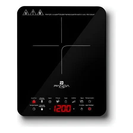 Cooktop Indução 1 Boca Portátil Trava Segurança Panda Plus