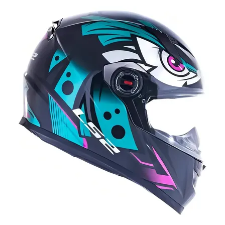 Capacete Ls2 Ff358 Tribal Verde Feminino Masculino Tamanho Do Capacete 54 Brilhante