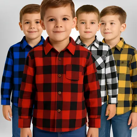 Camisa Xadrez Menino Infantil Flanelada Festa Junina 4 Ao 10