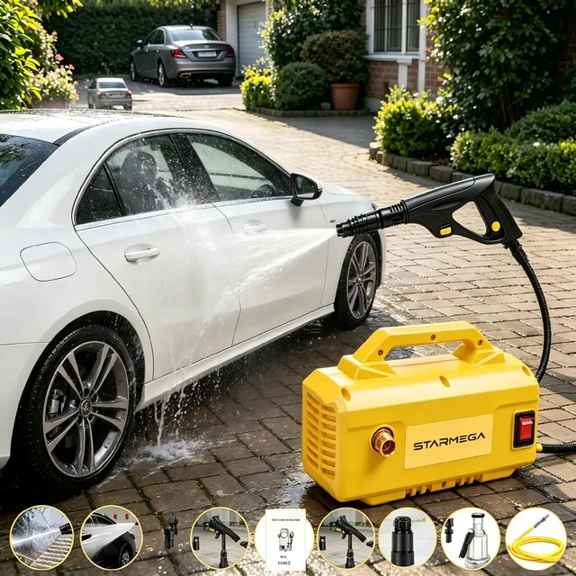 Lavadora De Alta Pressão Portatil 1600 Psi/libras 300l/h