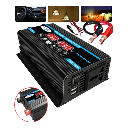 Inversor De Carro Digital 12v-220v Tensão Transformador Usb