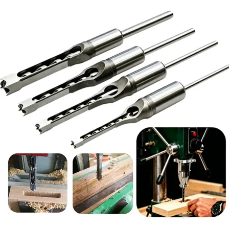 Brocas P/ Furo Quadrado Jogo 4 Peças 1/4 - 5/16 - 3/8 - 1/2