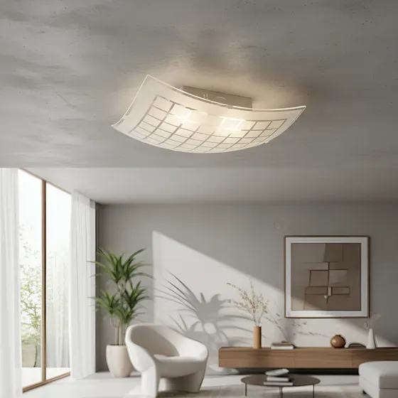 Plafon Sobrepor Quadrado Branco 30x30