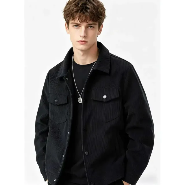 Jaqueta Masculina Overshirt De Veludo Cotelê Fit Casual