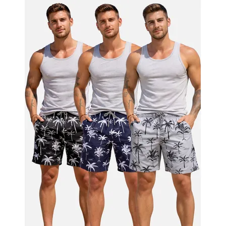 Kit 3 Short Tactel Masculino Bermuda Praia Casual Academia