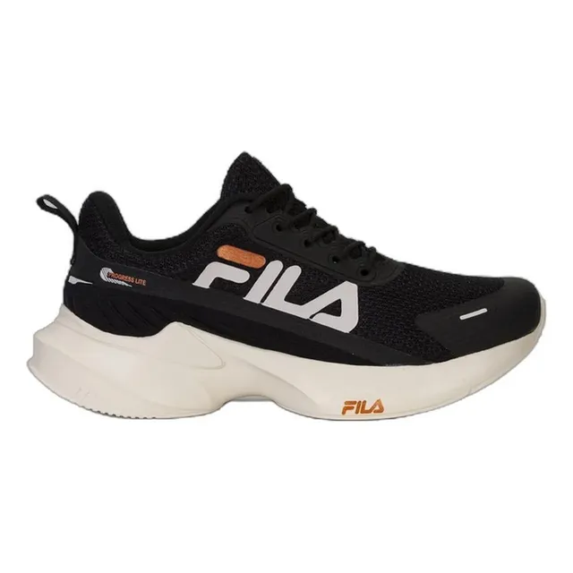 Tênis Fila Progress Lite Feminino Caminhada Preto/bege