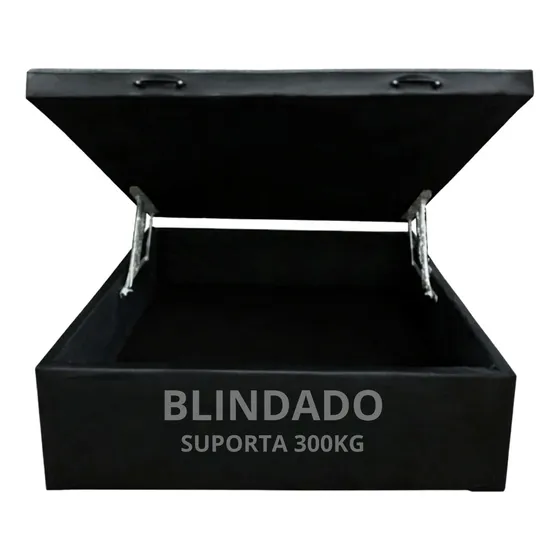 Cama Box Baú Casal - 1,38 X 1,88 - Exclusive / Reforçada