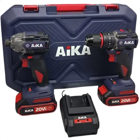Kit De Parafusadeira 20v Com Impacto Aika Ad-dr13a Ad-w230b