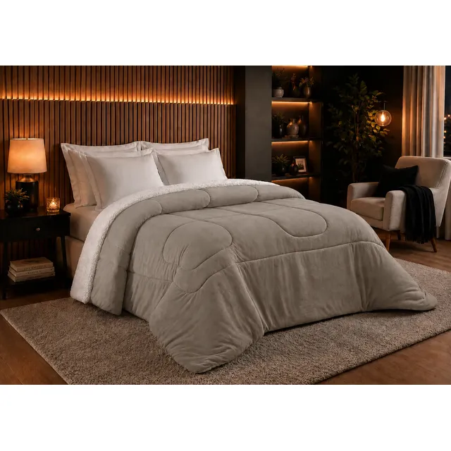 Coberdrom Queen Dupla Face Sherpa Manta Soft Aveludado