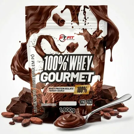 100% Whey Protein 1,8kg Refil Gourmet Concentrado E Isolado