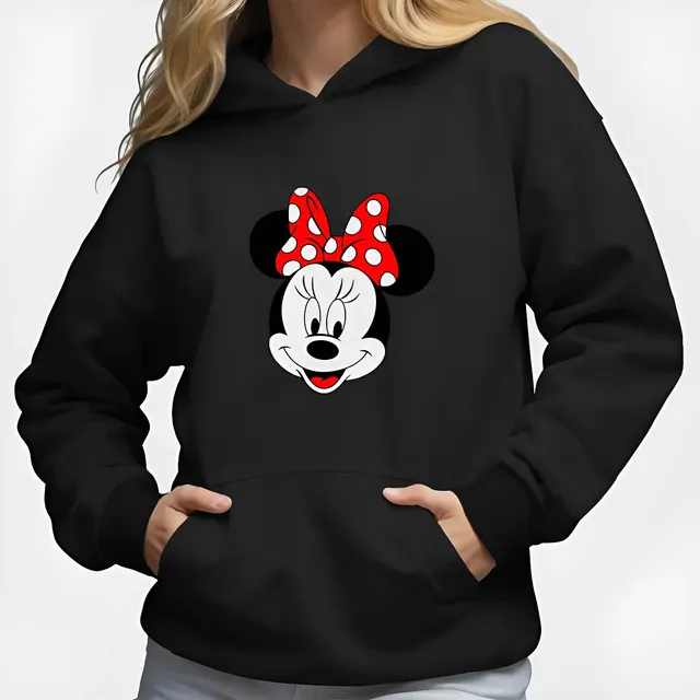 Moletom Mickey Minnie Feminino Casaco Canguru Blusa De Frio