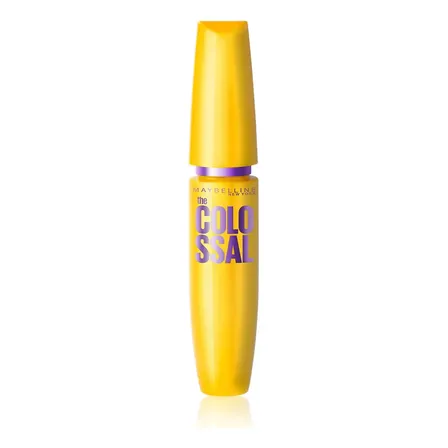 Máscara de Cílios Lavável, Longa Duração, 9x Mais Volume e Definição, Não Empelota, Cor Preto, The Colossal Volum' Express Maybelline NY, 8ml