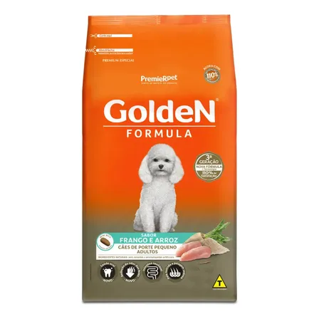 Golden Formula Cães Adultos De Pequeno Porte Frango E Arroz 15kg