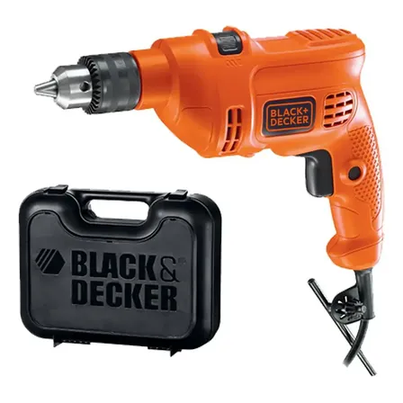 Furadeira Impacto 3/8 Pol. + Maleta Tm500k Black+decker Cor Laranja Frequência 60 Hz 220v