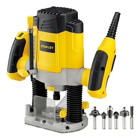 Tupia Eletrônica de Colunas Stanley Modelo SRR1200 com 6 Fresas Potência 1200W