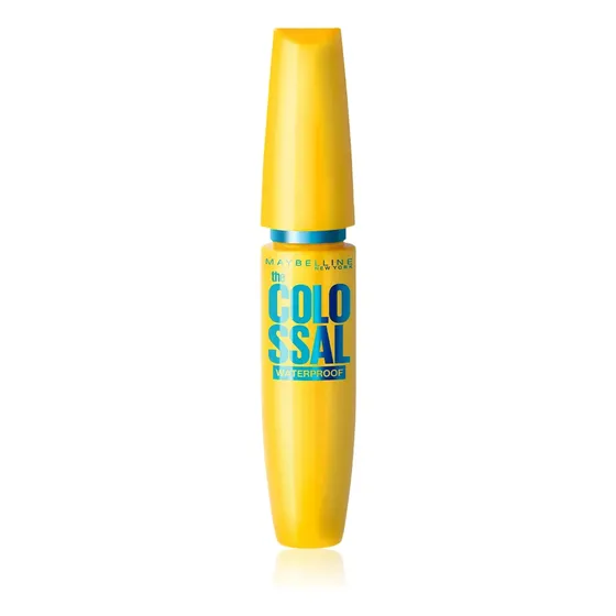 Máscara de Cílios À Prova D'Água com Colágeno, Volume Express, Longa Duração, Definição Intensa, Não Empelota, Cor Preto, The Colossal Maybelline NY, 8ml