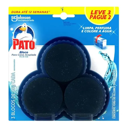Desodorizador de Vaso Sanitario Pato Caixa Acoplada Marine Leve 3 Pague 2 40g