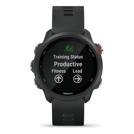 Smartwatch Garmin Forerunner 245 Music Sport 1.2" caixa 42.3mm de polímero reforçado com fibra preta, pulseira black e o arco preto de dlc