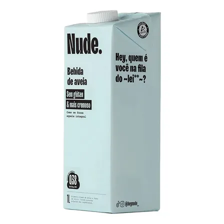 Nude Leite De Aveia Cremoso Tipo Integral 1l
