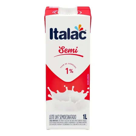 Leite Uht Semidesnatado Italac Edge 1L